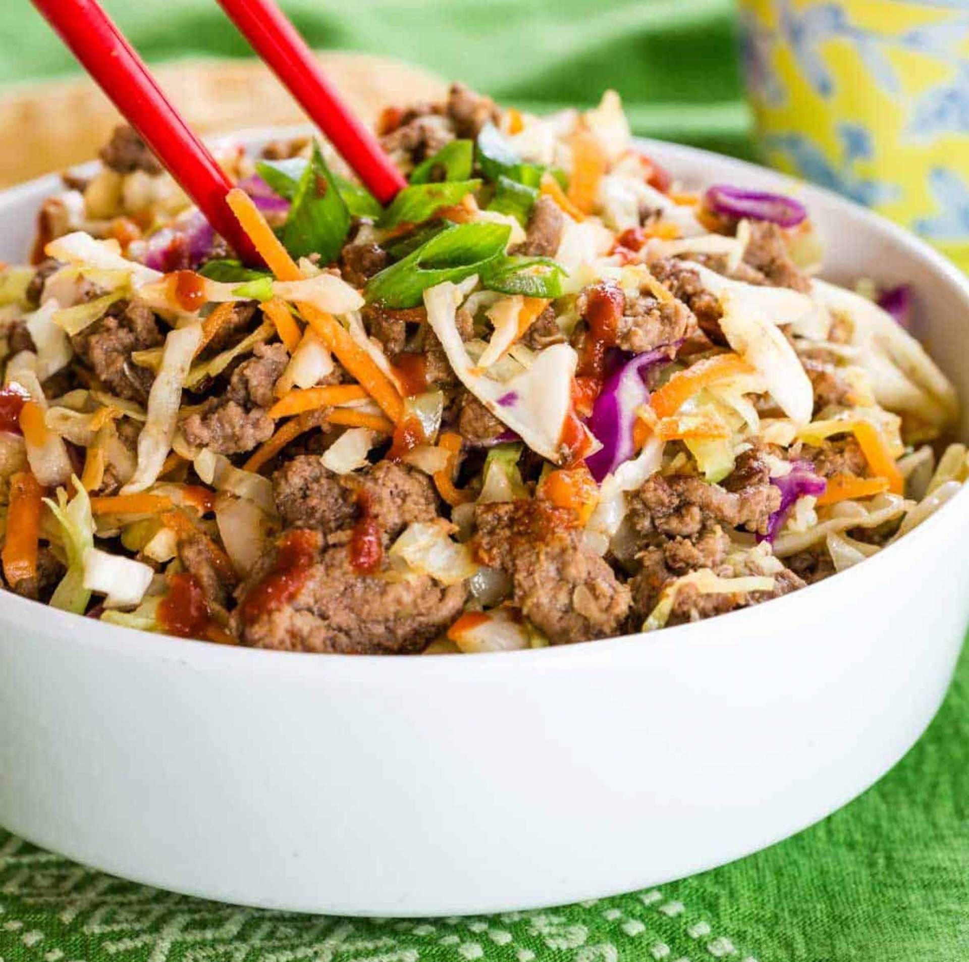Keto Beef Egg Roll Bowl