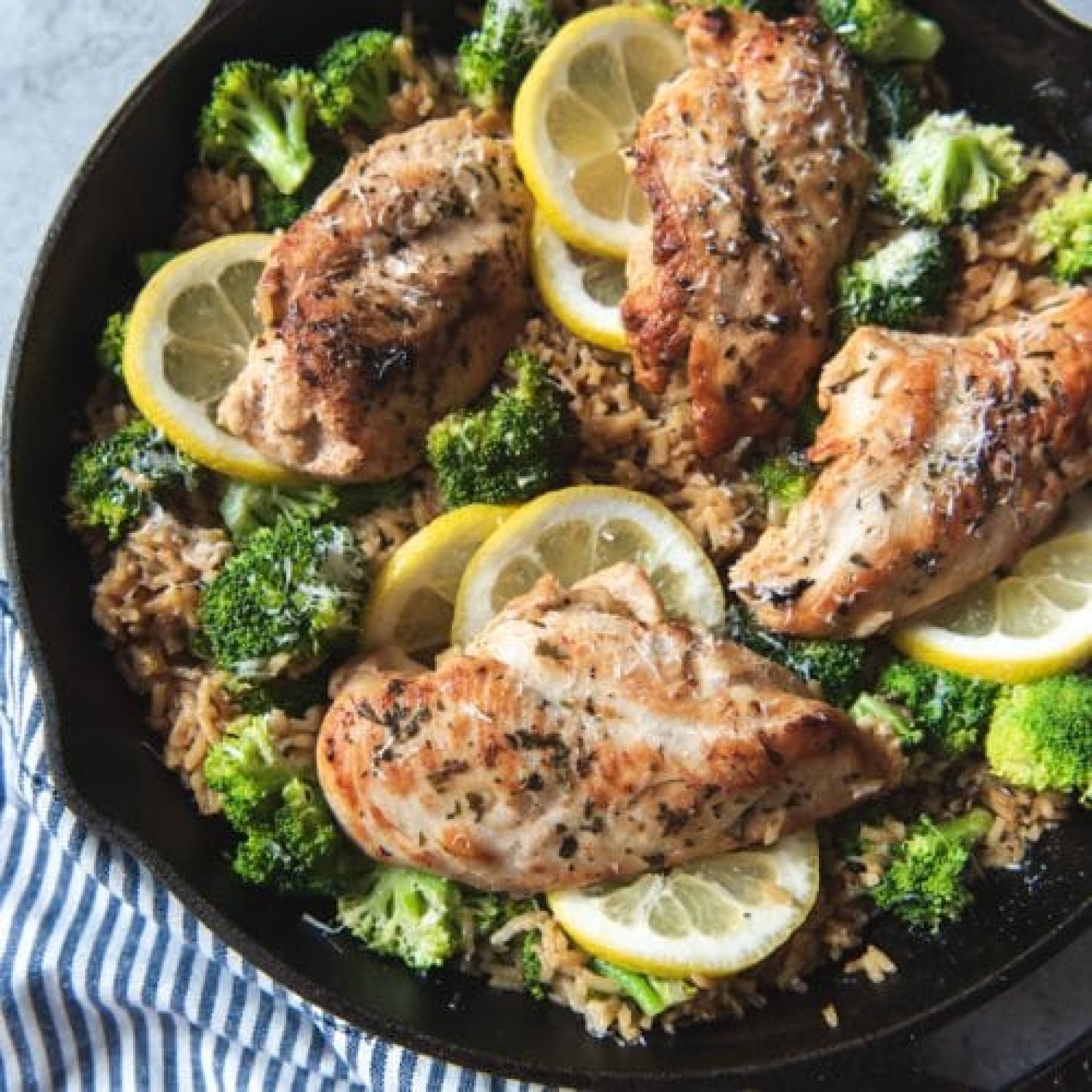 Lemon Garlic Chicken with Brown Rice and Broccoli (ATHLETE)