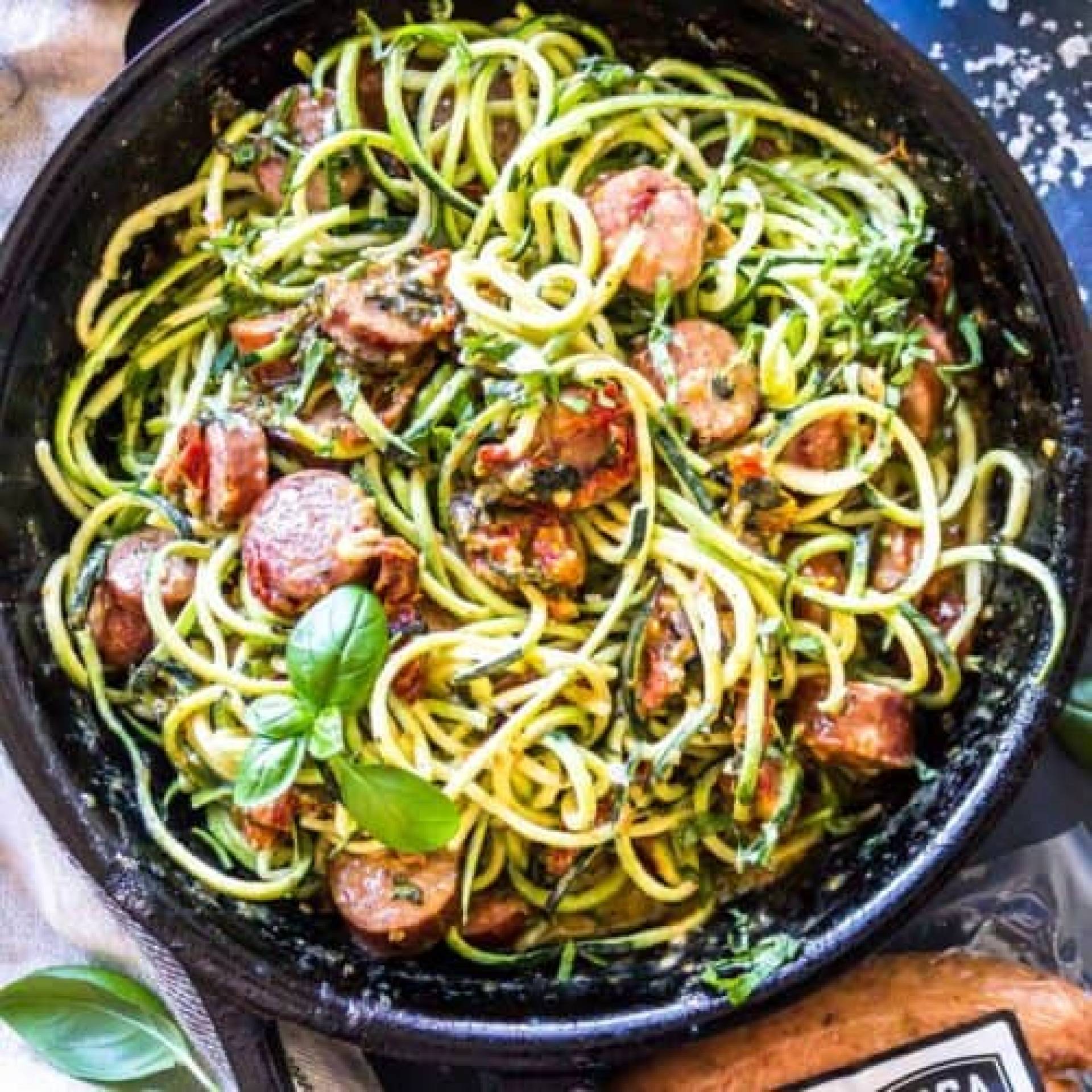 Vegan Creamy Zoodles with \
