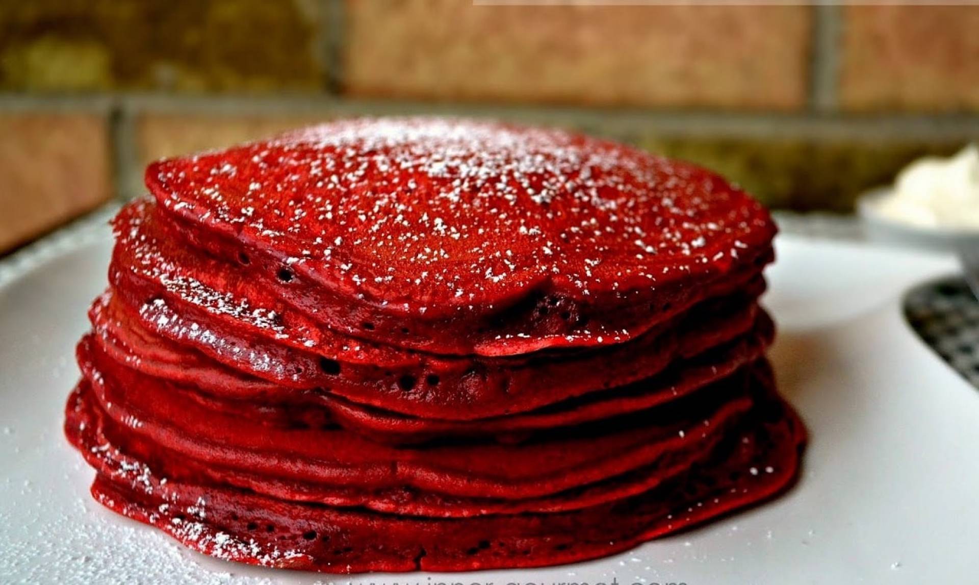 Keto Red Velvet Pancakes with Bacon