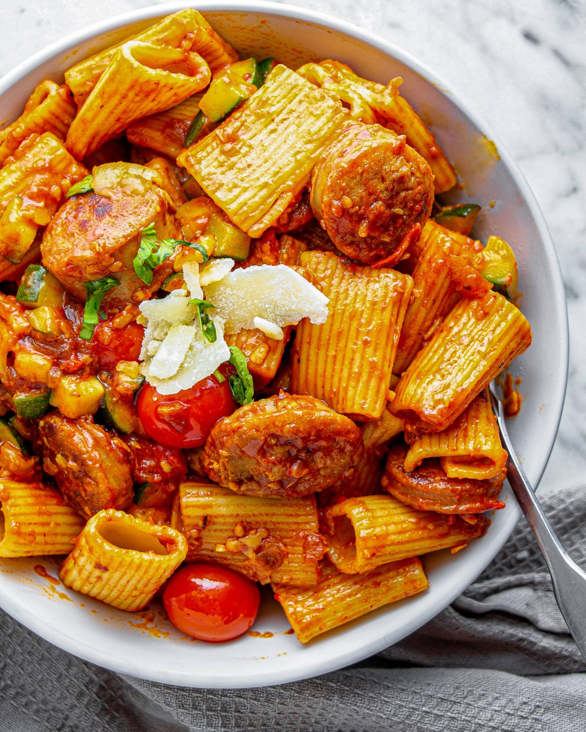 Vegan Sausage and Rigatoni