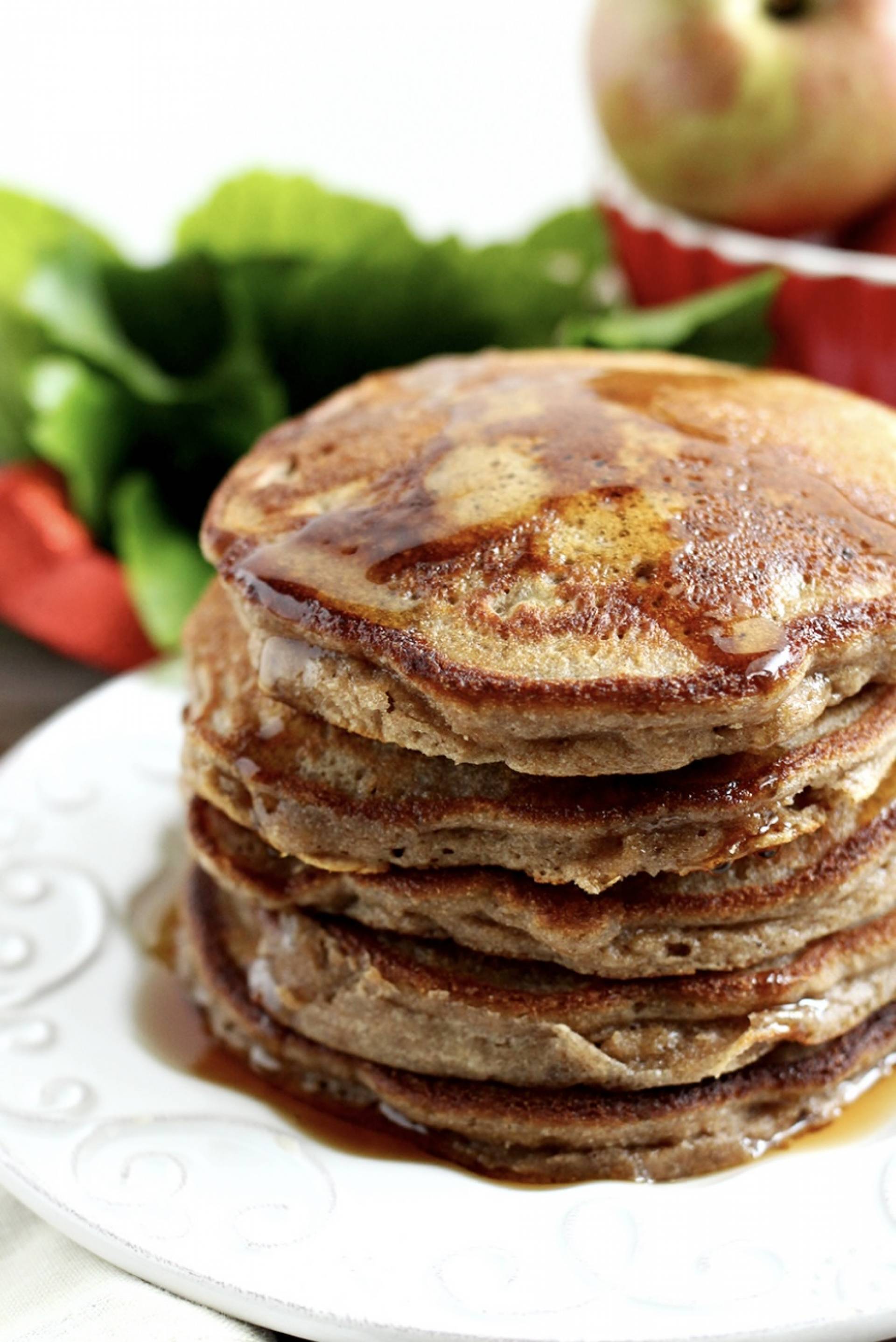 Keto Apple Cinnamon Pancakes with Bacon