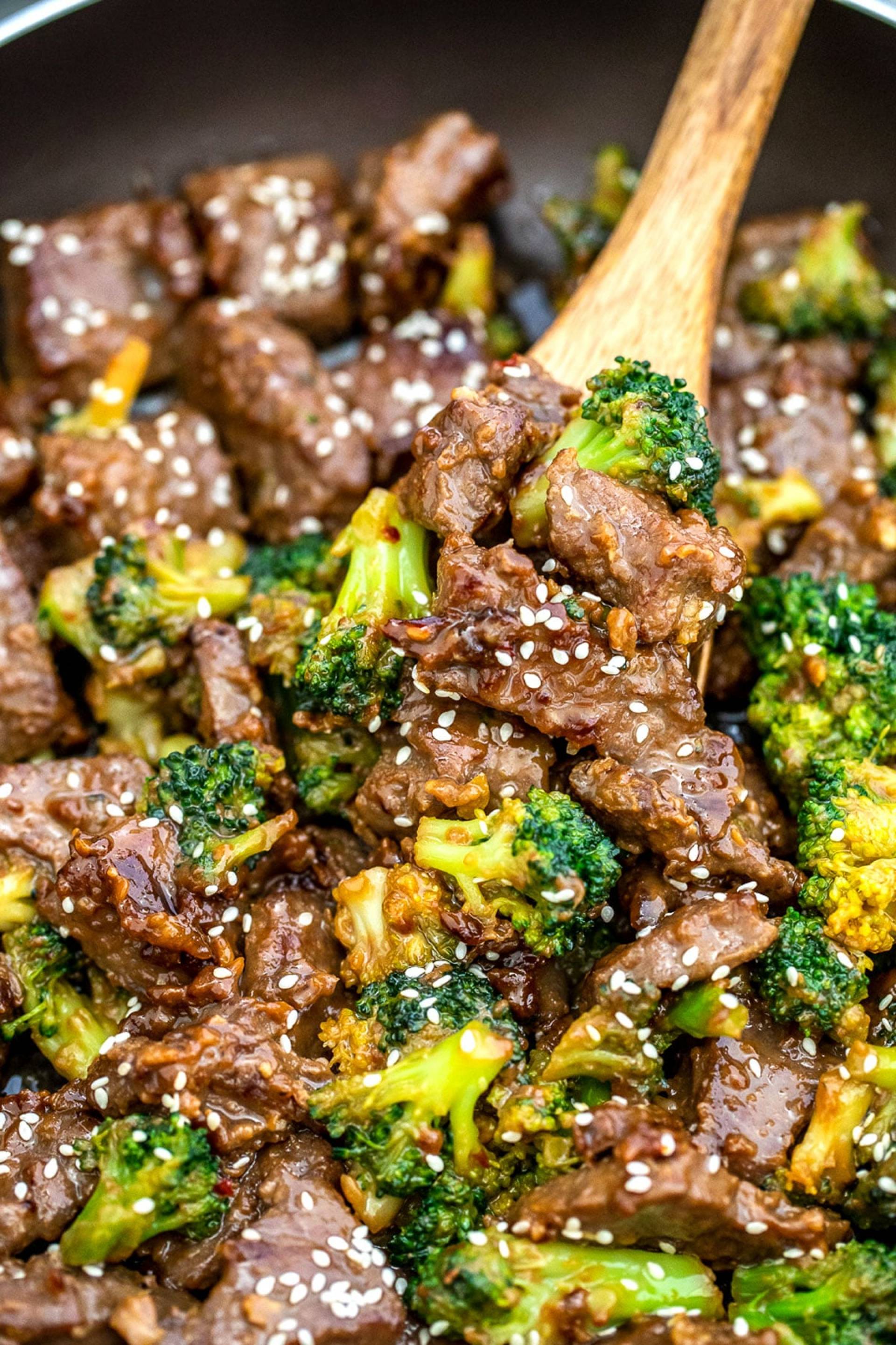 Keto Steak Teriyaki and Baby Broccoli