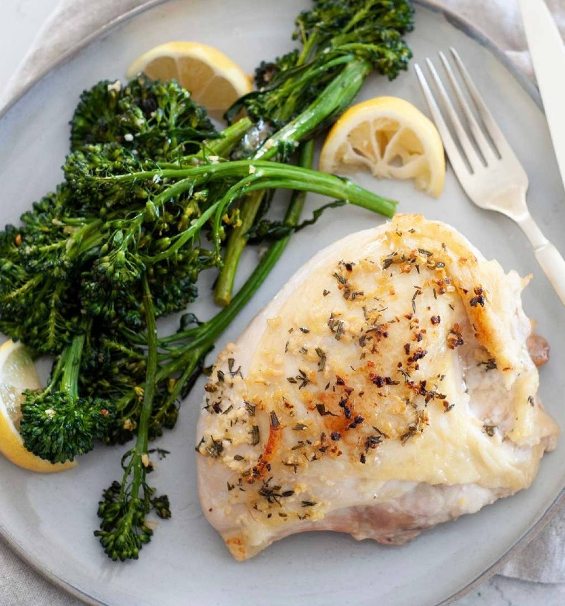 Ranch Seasoned Chicken with Brown Rice and Baby Broccoli (ATHLETE)