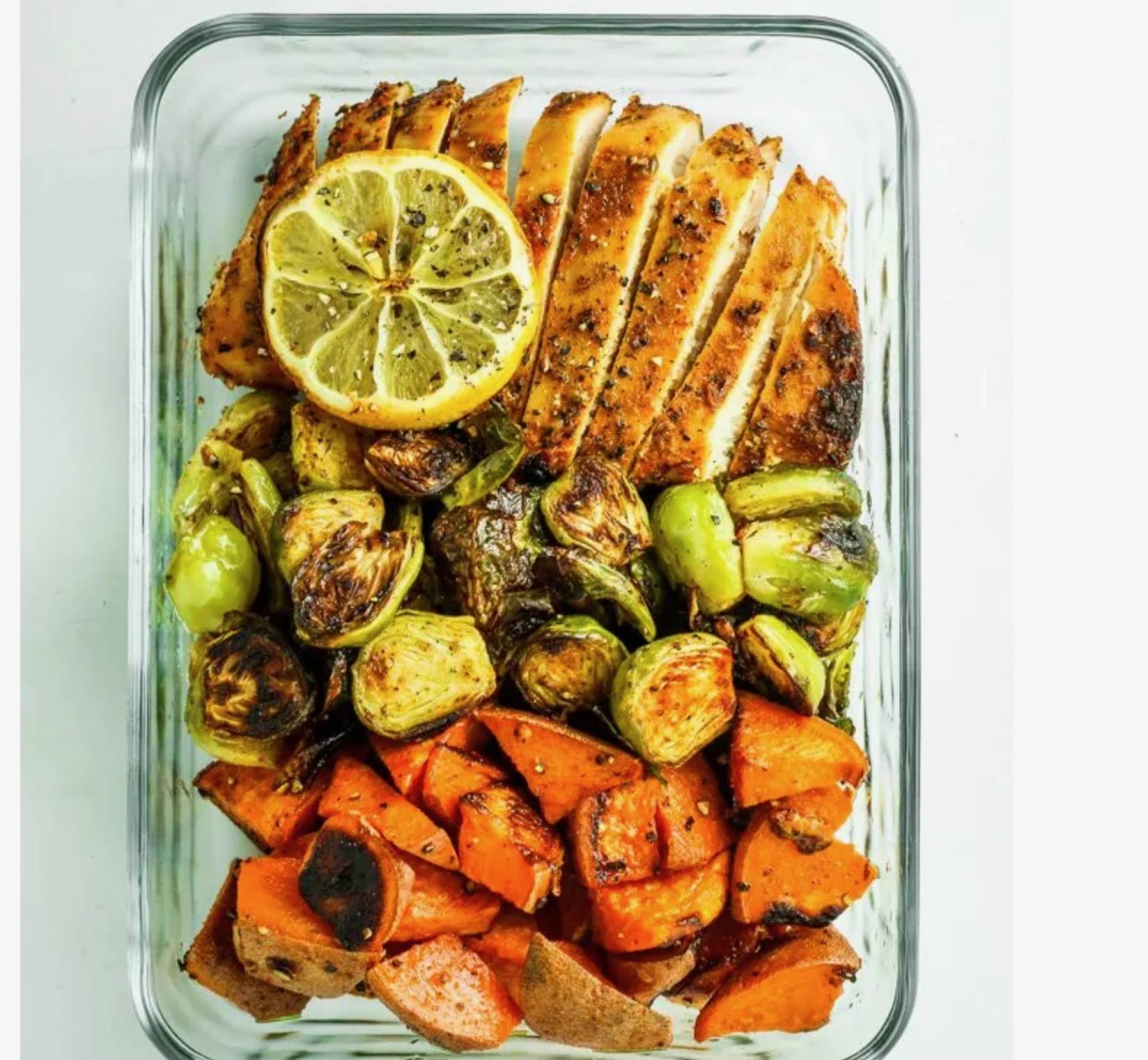 Blackened Chicken with Sweet Potatoes and Brussel Sprouts (ATHLETE)