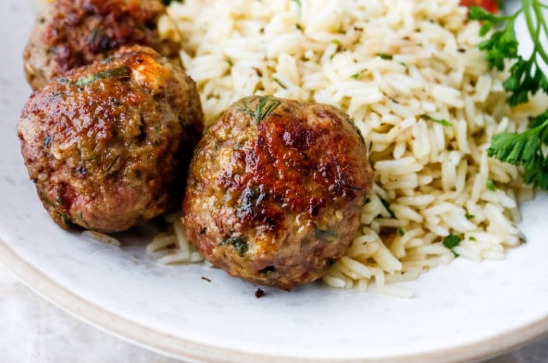 Greek Turkey Meatballs over Rice (ATHLETE)