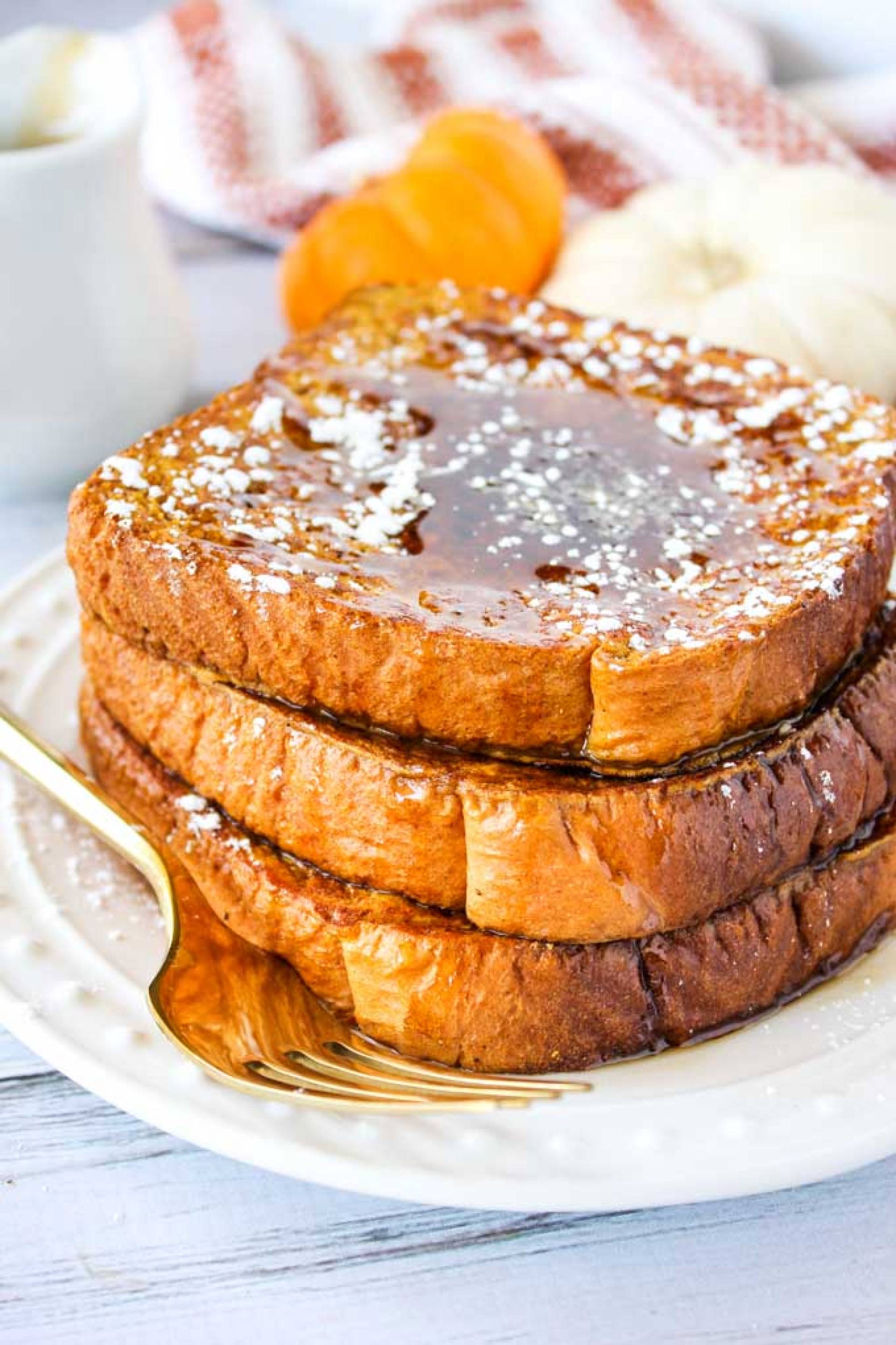 Pumpkin French Toast with Turkey Sausage (PRO)