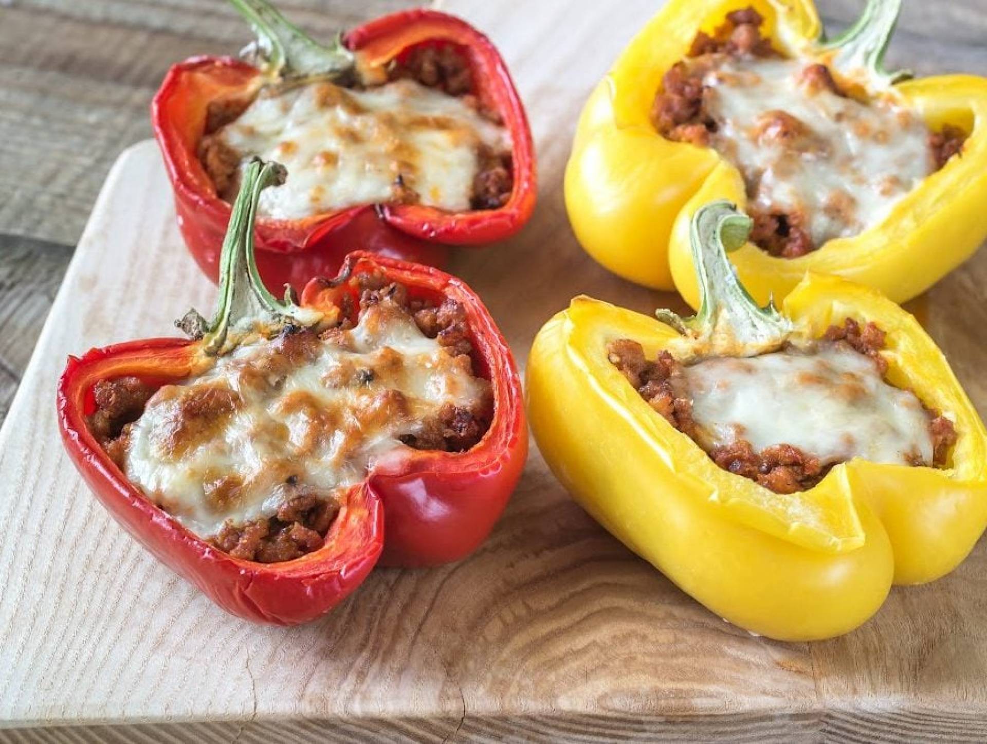 Keto Maple Turkey and Apple Stuffed Bell Peppers