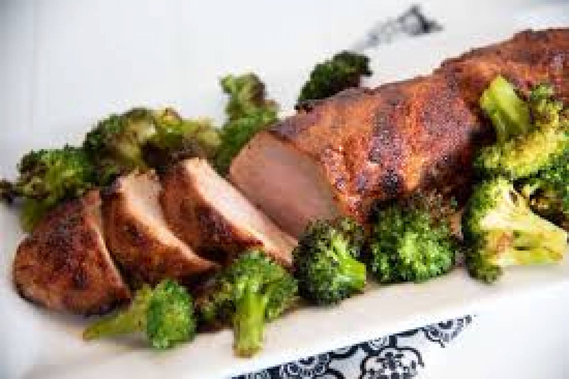 Apple Cider Glazed Pork Tenderloin with Baby Potatoes and Broccoli (ATHLETE)