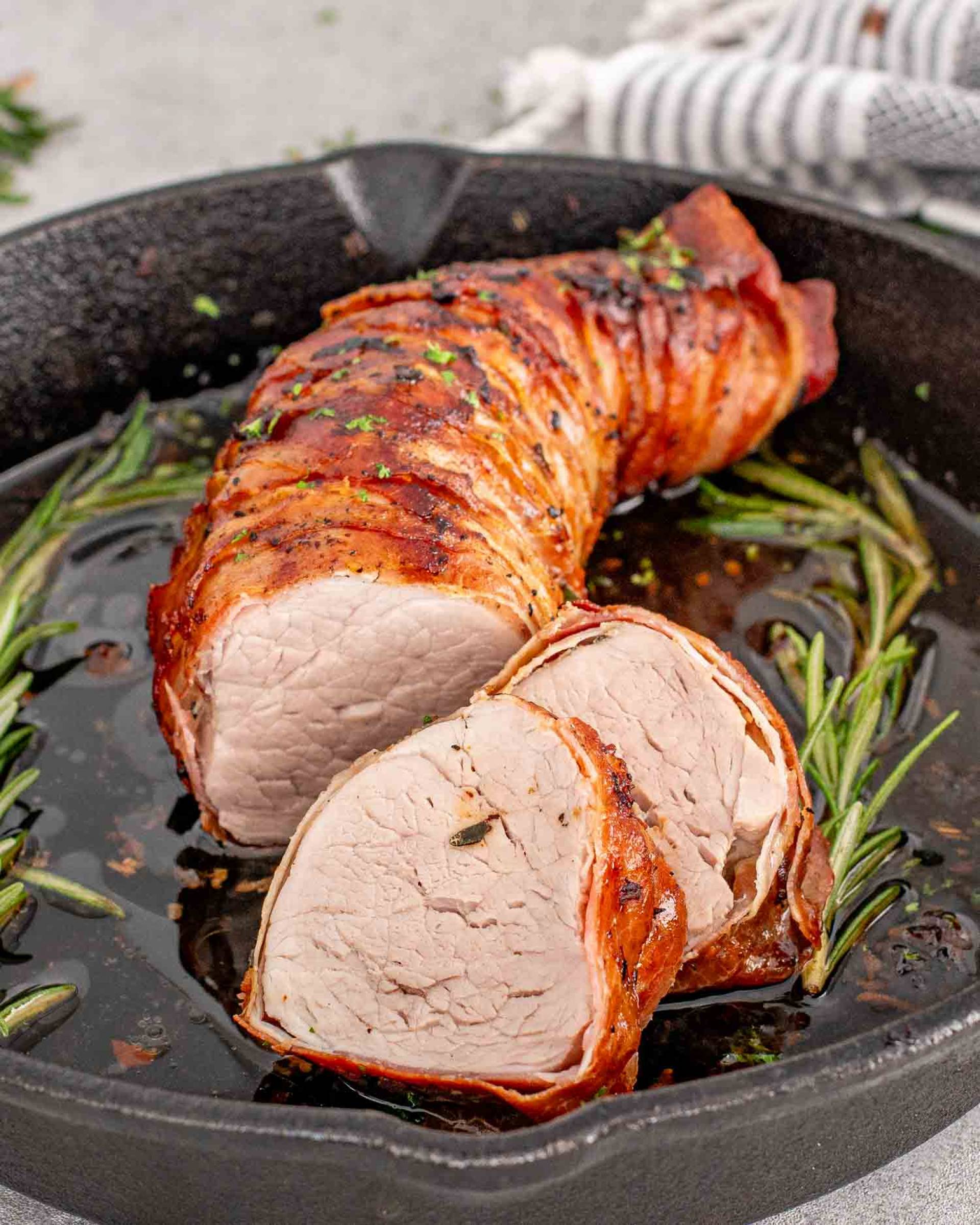 Bacon Wrapped Pork Tenderloin, Brown Rice, Broccoli (ATHLETE)