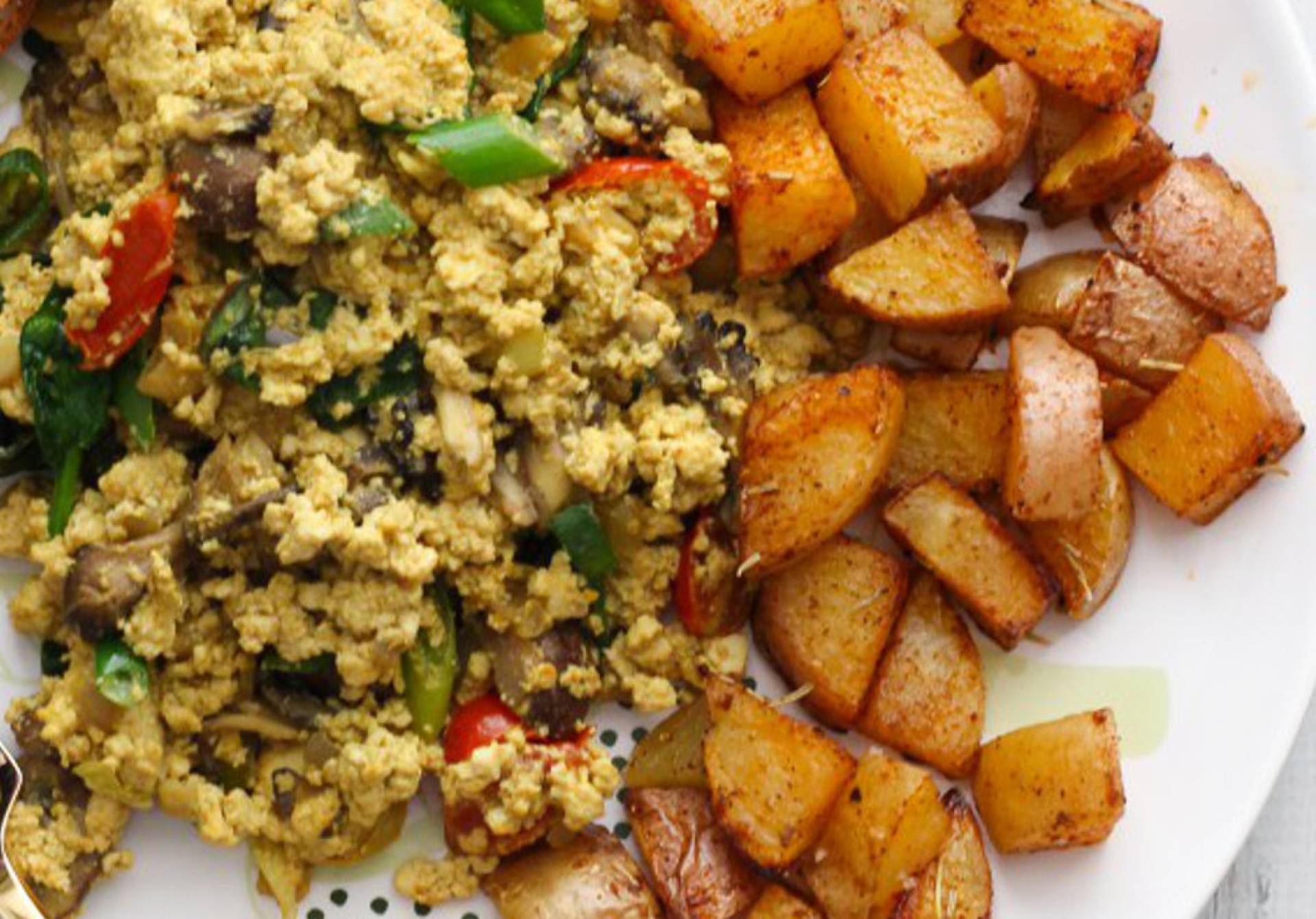 Vegan Tofu and Veggie Scramble
