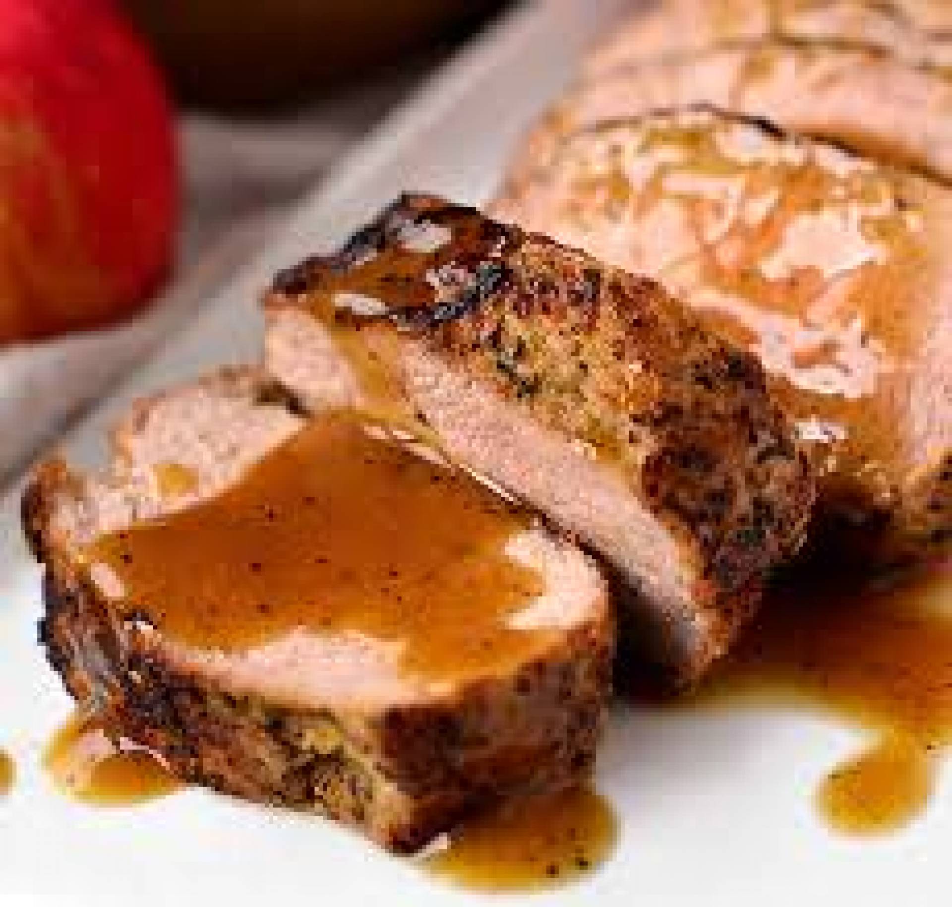 Maple Dijon Glazed Pork Tenderloin with Brown Rice, and Asparagus (ATHLETE)