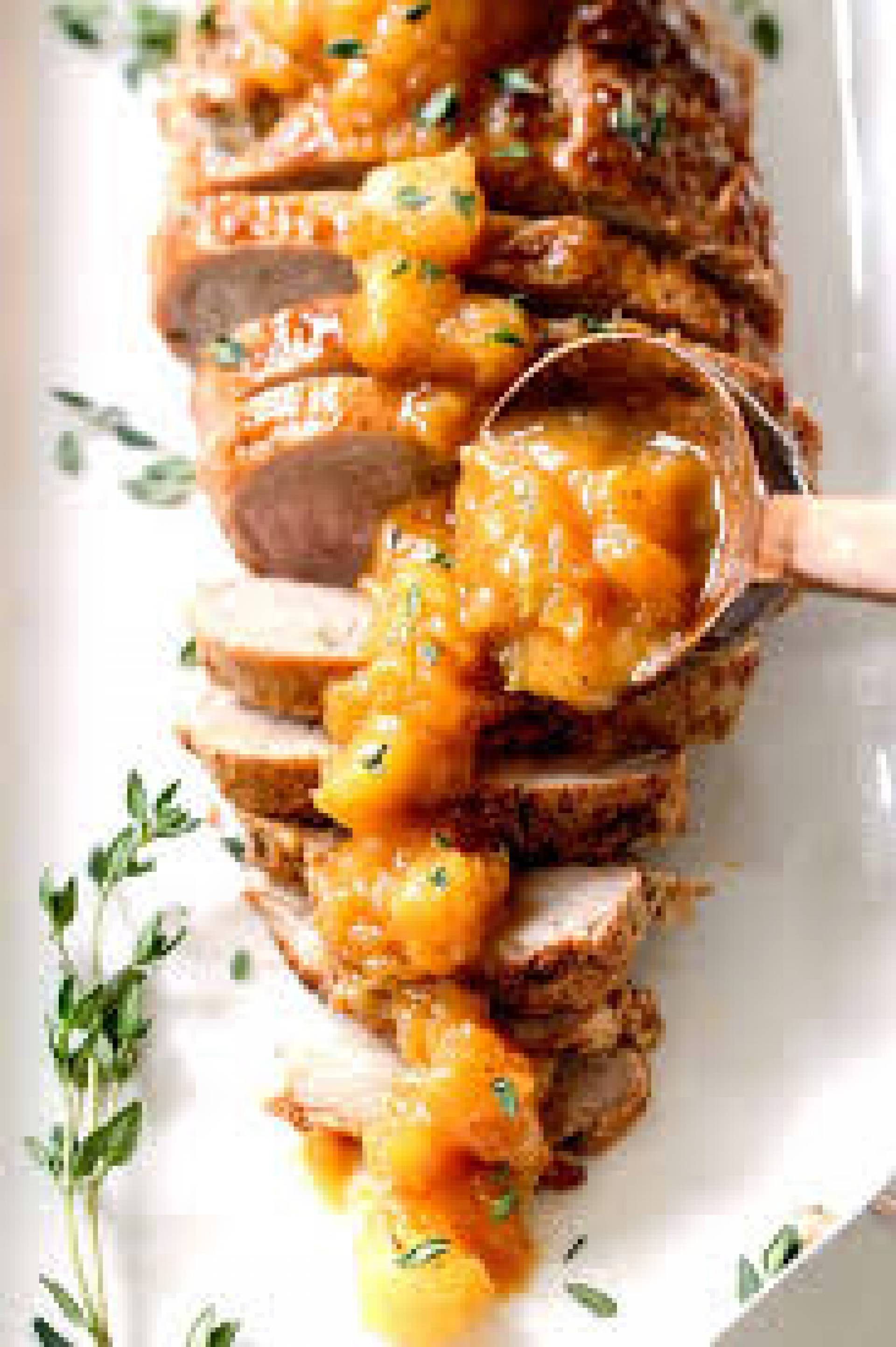 Chipotle Pineapple Pork Tenderloin with Baby Potatoes and Asparagus (ATHLETE)