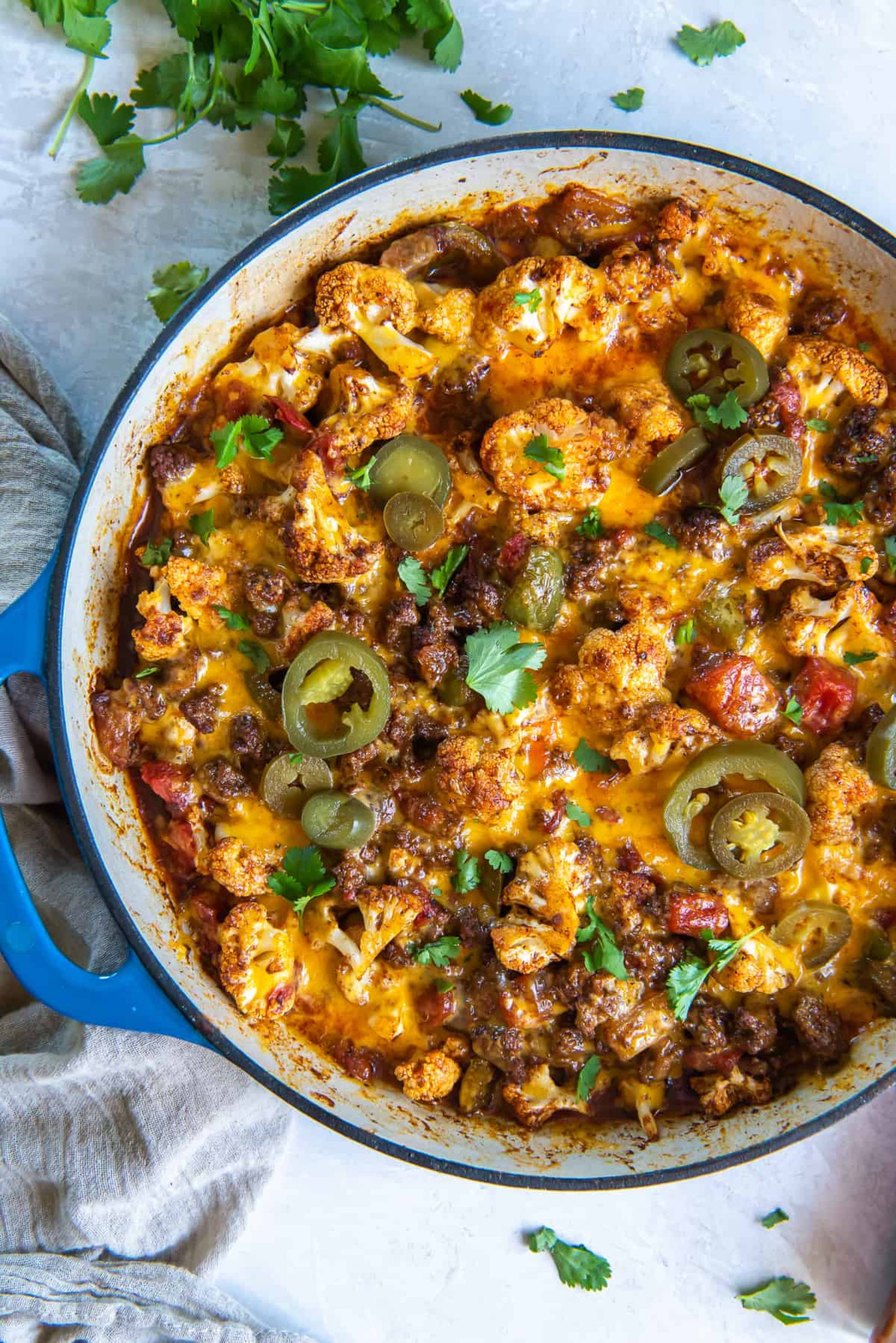 Keto Beefy Tex Mex Cauliflower Mac