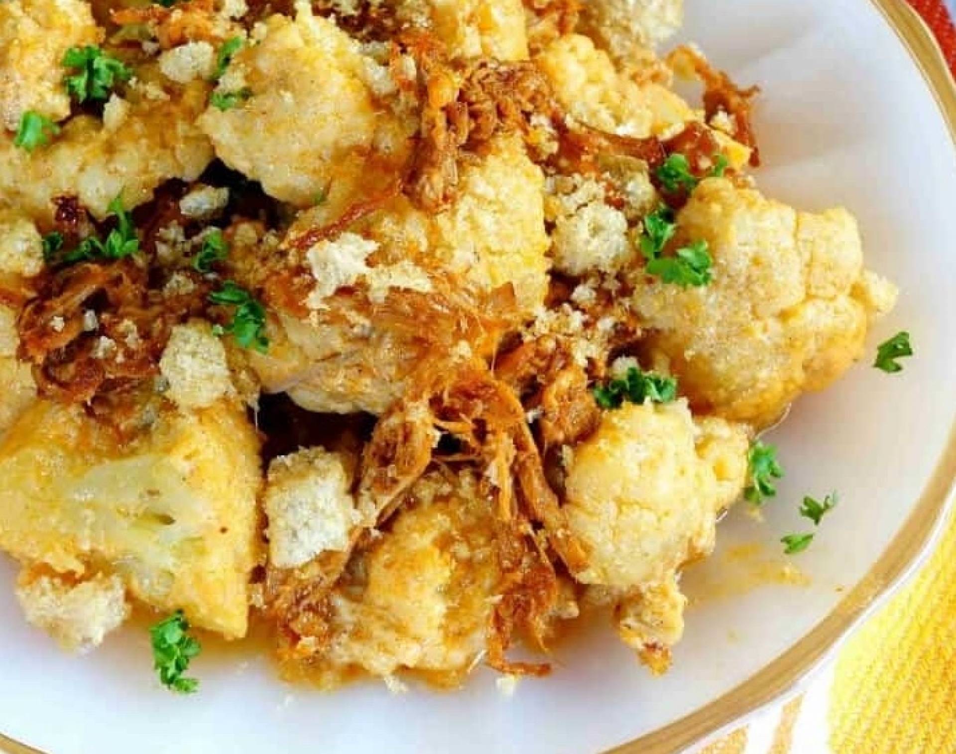 Keto Bbq Beef Cauliflower Mac and Cheese