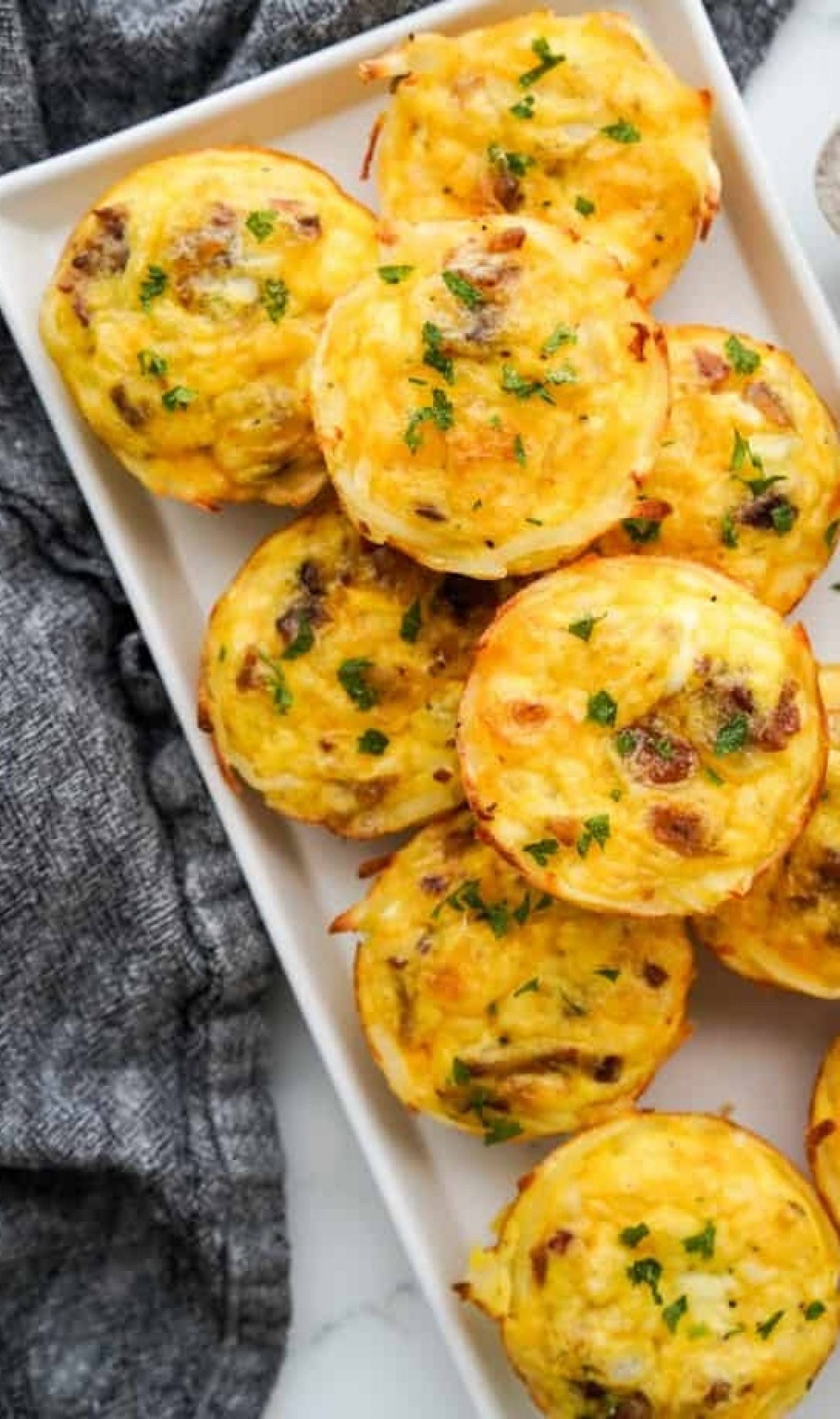 Cheesy Ham Egg Bites with Hash Browns (ATHLETE)