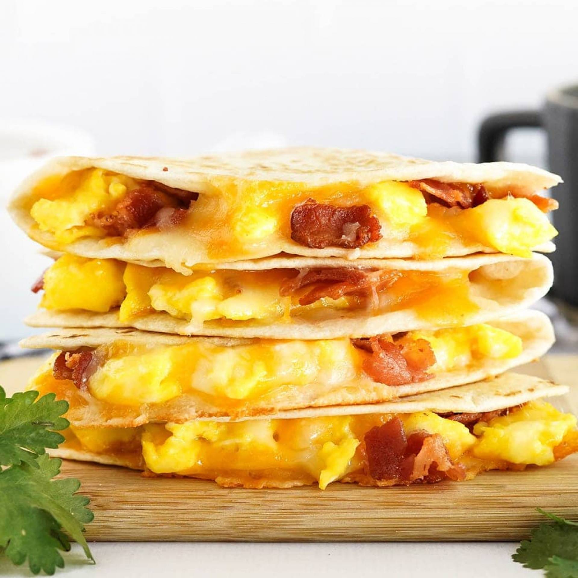 Keto Egg and Bacon Quesadilla