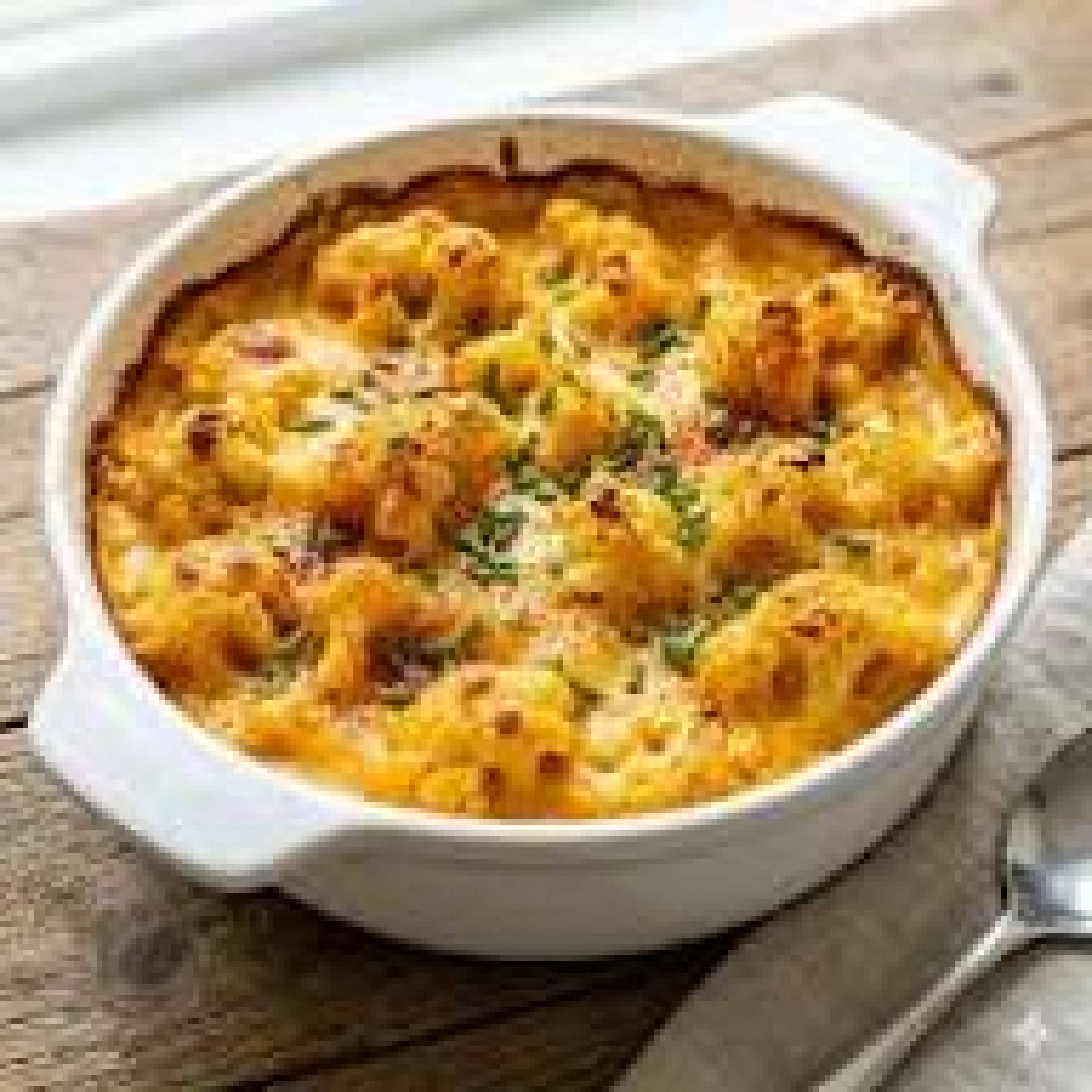 Keto Chicken Fajita Cauliflower Mac and Cheese