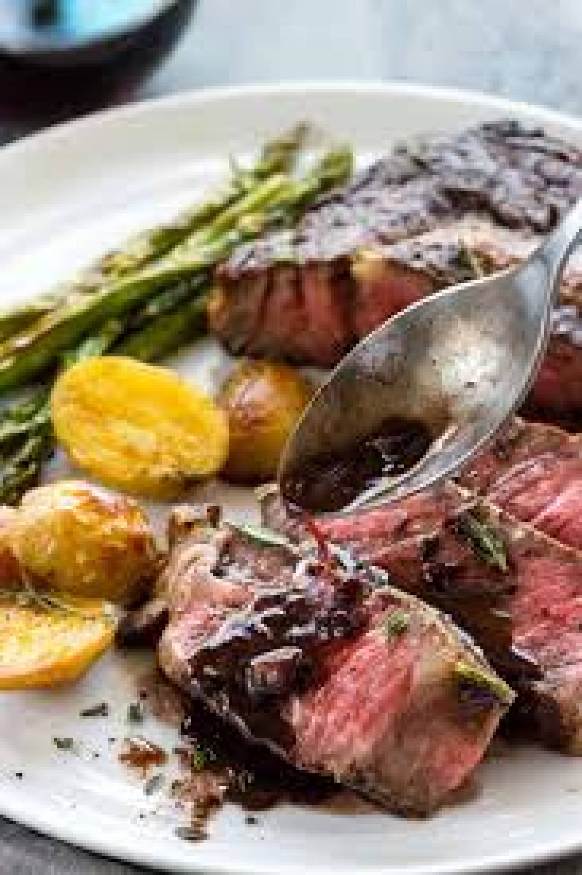 NY Strip with Steak Sauce, Baby Potatoes, Asparagus (PREMIUM)