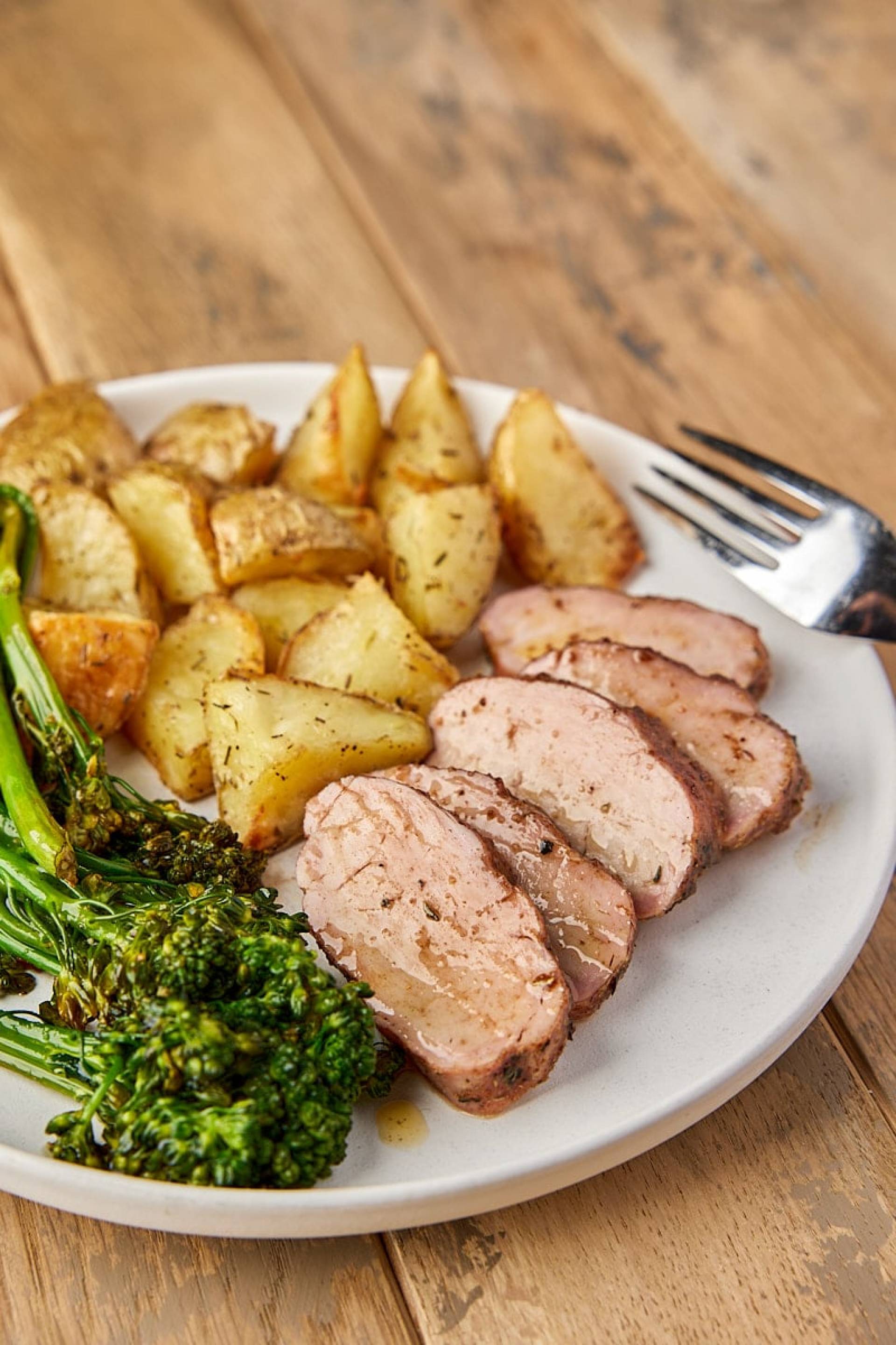 Apple Cider Glazed Pork Tenderloin with Roasted  Potatoes and Broccoli (ATHLETE)