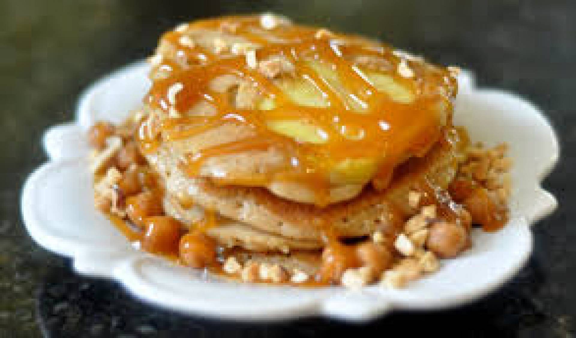 Keto Caramel Apple Protein Pancakes
