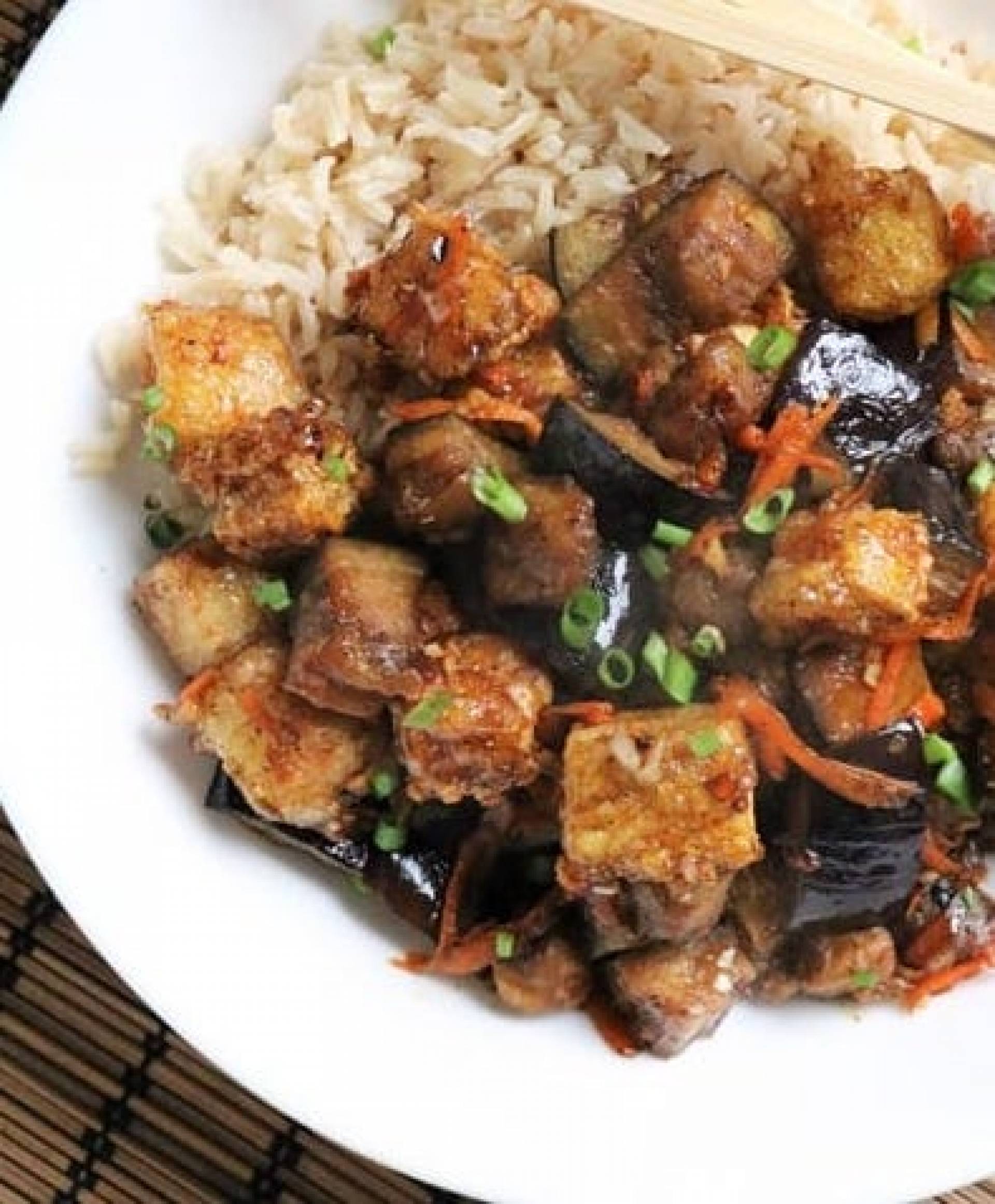 Vegan Tofu and Eggplant Stir Fry