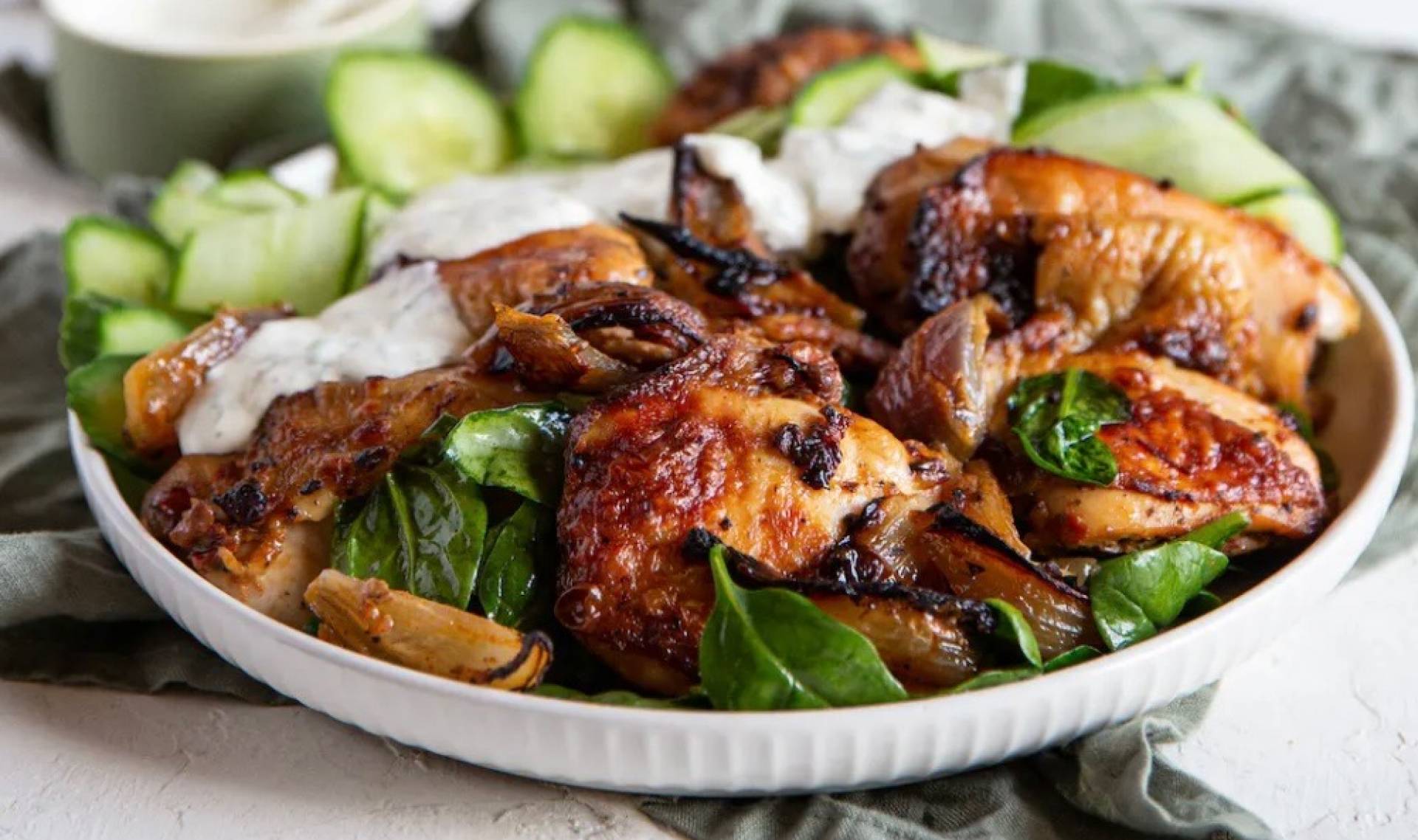 Keto Harissa Chicken with Lime Sauce