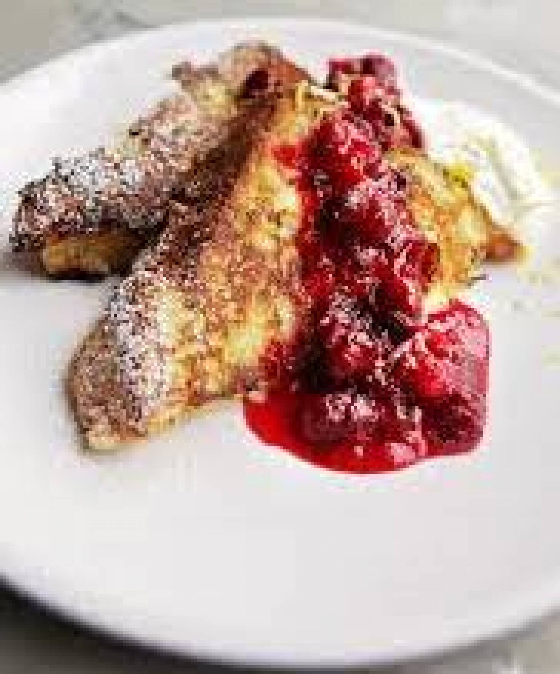 Protein French Toast with Sugar Free Raspberry Syrup (ATHLETE)