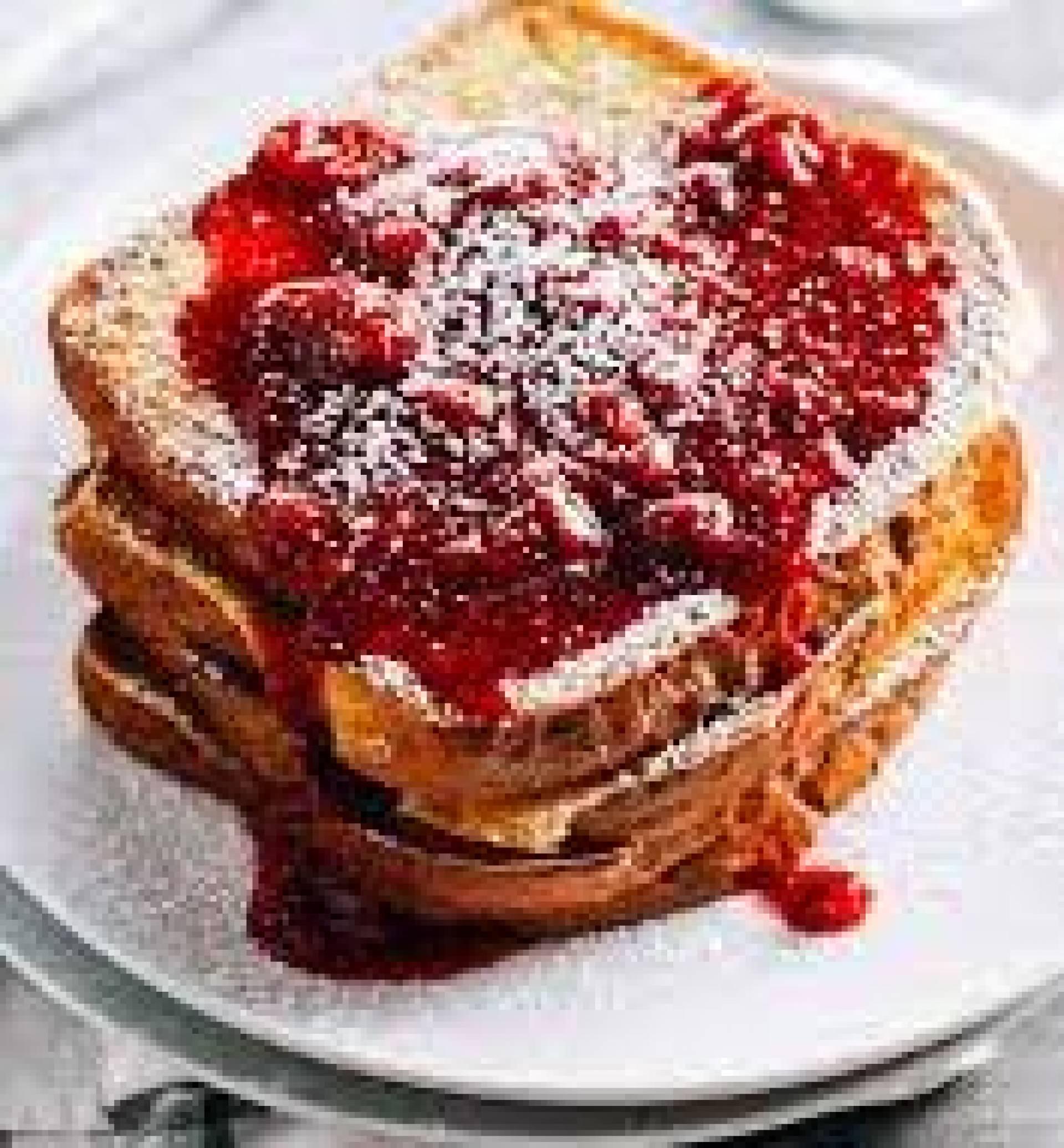 Protein French Toast with Sugar Free Raspberry Syrup (PRO)