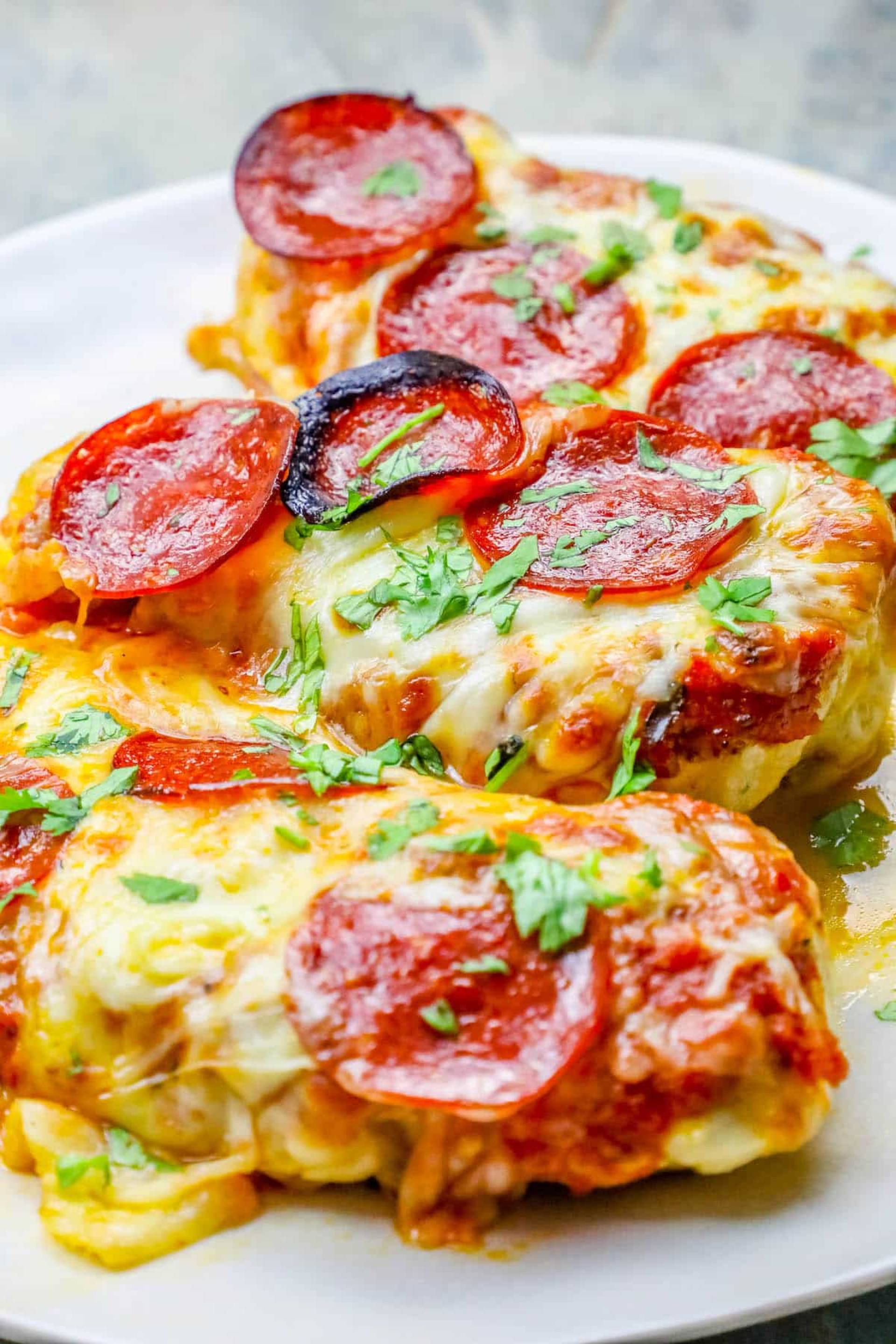 Keto Pepperoni Pizza Chicken